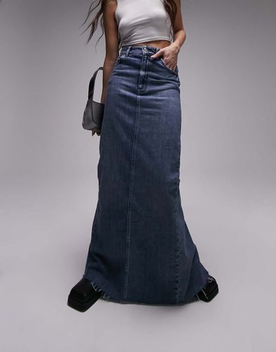 Gonna in denim elasticizzato a vita super alta - Topshop - Modalova