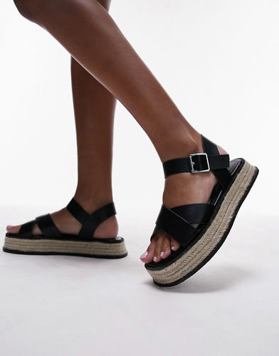 Jenna - Sandali bassi stile espadrilles neri - Topshop - Modalova