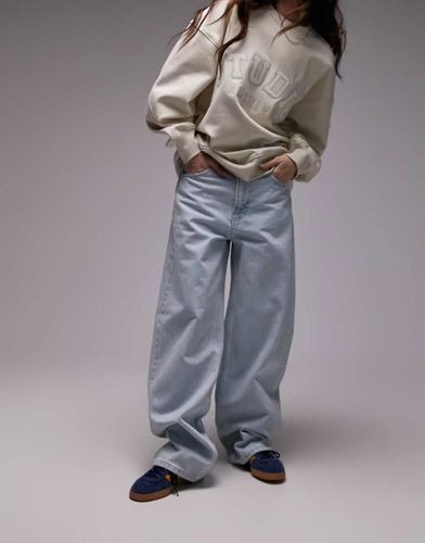 Jean boyfriend taille basse - Sunshine délavé - Topshop - Modalova