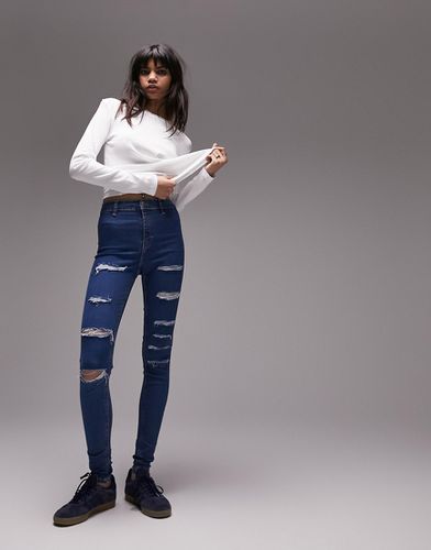 Joni - Jeans medio con strappi vistosi - Topshop - Modalova
