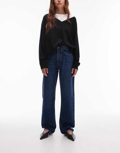 Kort - Jeans dritti a vita alta intenso - Topshop - Modalova