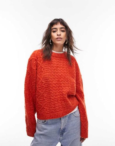 Maglione girocollo lavorato a trecce - Topshop - Modalova