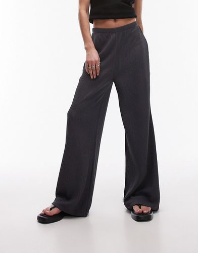 Pantaloni casual plissé color ardesia - Topshop - Modalova