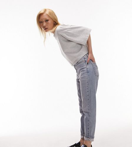 Mom jeans comfort elasticizzati candeggiati - Topshop Petite - Modalova