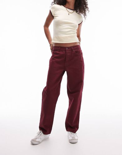 Runway - Jeans bordeaux a vita medio alta - Topshop - Modalova