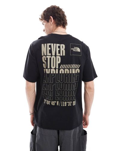 Coordinates - T-shirt nera con stampa sul retro - The North Face - Modalova