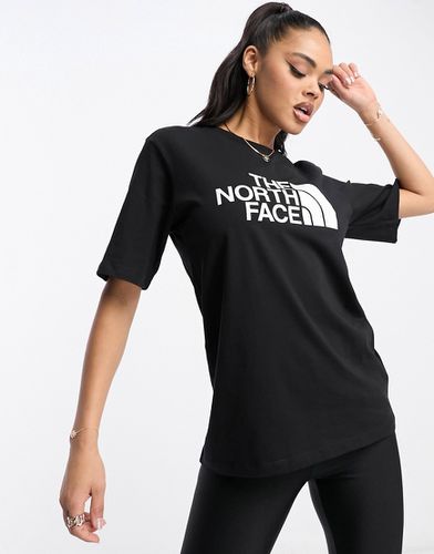 Easy - T-shirt comoda nera con stampa sul petto - The North Face - Modalova