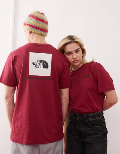 NSE - T-shirt bordeaux con riquadro stampato sul retro - The North Face - Modalova