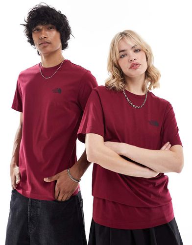 Simple Dome - T-shirt bordeaux con logo - The North Face - Modalova