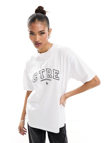 T-shirt bianca stile college - The Couture Club - Modalova