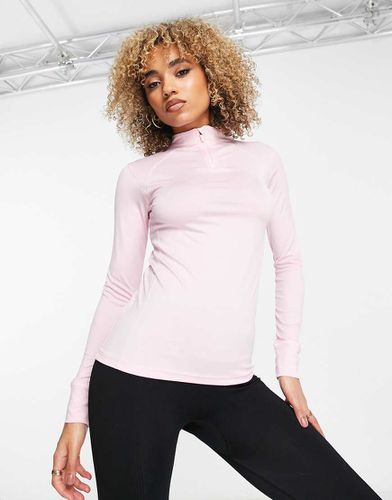 Completo da sci con top base layer accollato a maniche lunghe e leggings pastello - Threadbare - Modalova