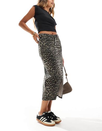 Gonna midi con stampa leopardata - Threadbare - Modalova