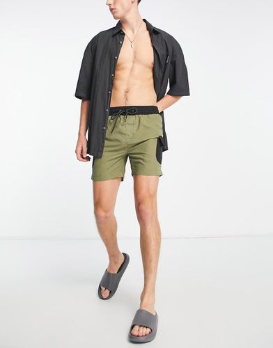 Legian - Pantaloncini da bagno kaki con tasche - Threadbare - Modalova