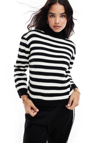 Maglione oversize accollato monocromatico a righe - Threadbare - Modalova