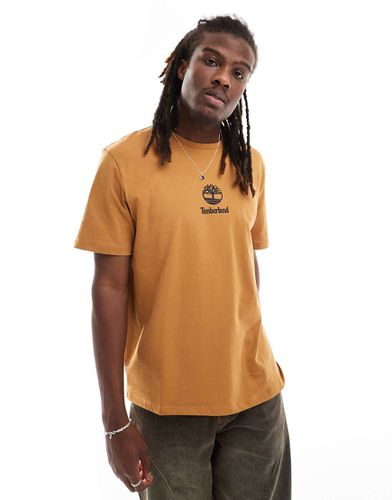 T-shirt color grano con logo piccolo al centro - Timberland - Modalova