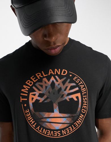 Little Core River Tree - T-shirt nera con logo - Timberland - Modalova