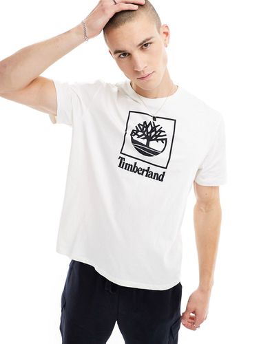 Stack - T-shirt bianca con logo - Timberland - Modalova
