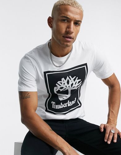 Stack - T-shirt bianca con logo - Timberland - Modalova