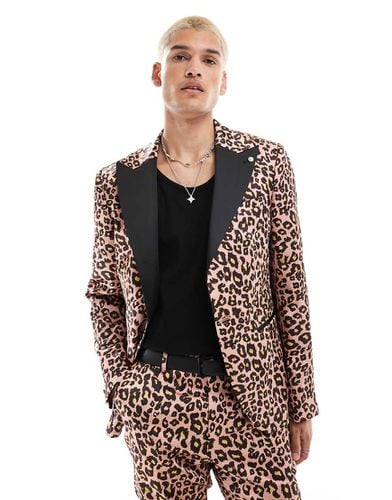 Giacca slim da abito leopardata in coordinato - Twisted Tailor - Modalova