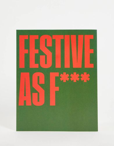 Biglietto natalizio con scritta "Festive As F" - TYPO - Modalova