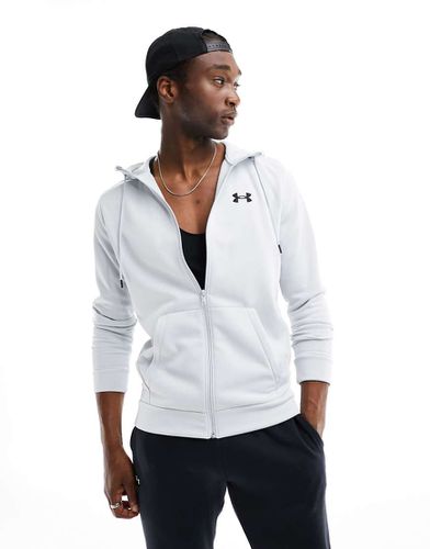 Felpa con cappuccio e zip grigia - Under Armour - Modalova