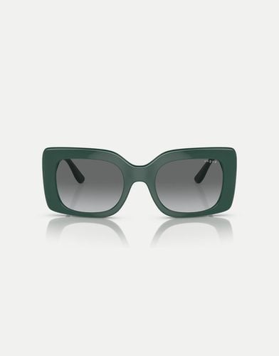 Eyewear - Occhiali da sole rettangolari scuro con lenti grigie - Vogue - Modalova