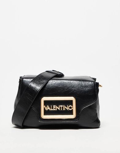 Valentino - Moni - Borsa nera con battente e tracolla in tessuto - Valentino Bags - Modalova