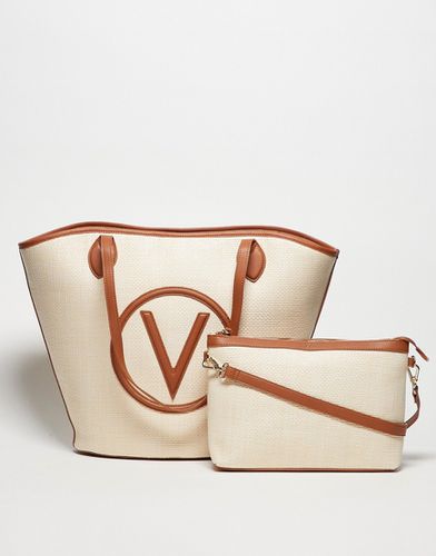 Valentino - Covent - Borsa shopping color cuoio con borsello rimovibile - Valentino Bags - Modalova
