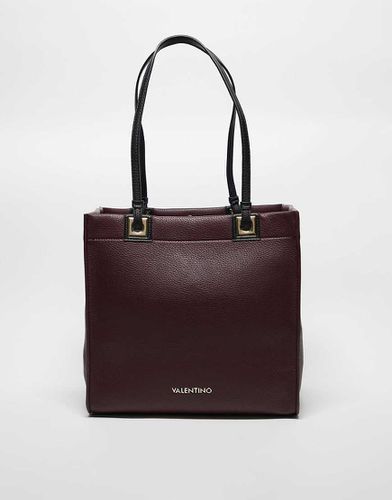 Valentino - Post Re - Borsa shopping da spalla color bordeaux - Valentino Bags - Modalova