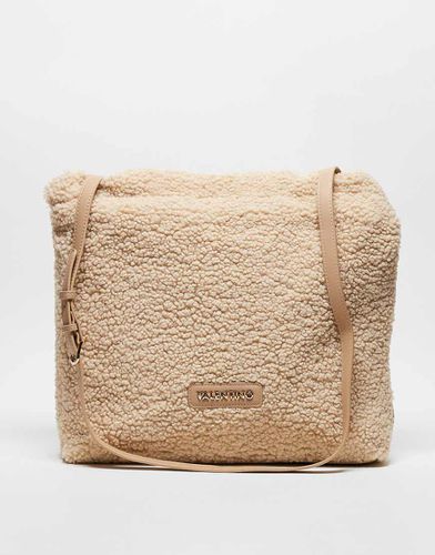 Valentino - Qube - Maxi borsa in pile borg color crema - Valentino Bags - Modalova