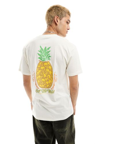 T-shirt bianca con stampa di ananas e teschi sul retro - Vans - Modalova