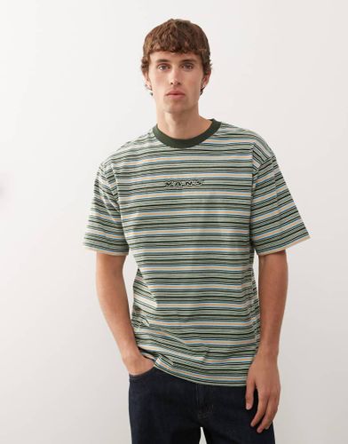 Cameron - T-shirt rayé en maille - Gris olive - Vans - Modalova