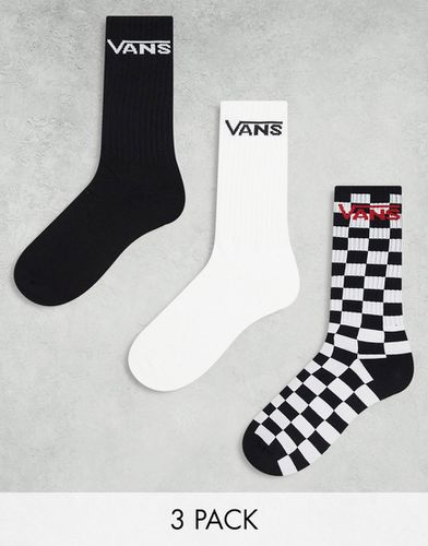 Confezione da 3 paia di calzini classici bianchi e neri - Vans - Modalova