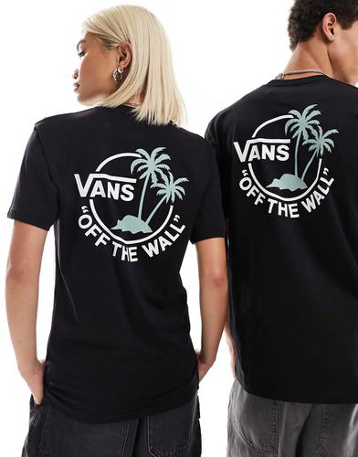 Classic - T-shirt nera con stampa con due palme piccole sul retro - Vans - Modalova