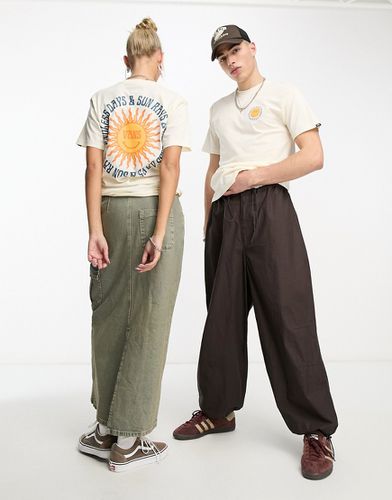Endless Rays - T-shirt unisex color crema con stampa sul retro - Vans - Modalova