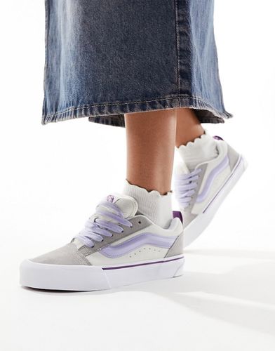Knu Skool - Sneakers grigie e bianche con lacci viola - Vans - Modalova