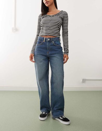 Sirelle - Pantalon brodé - Indigo vintage - Vans - Modalova