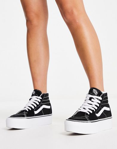 SK8-Hi - Sneakers affusolate nere e bianche con suola rialzata - Vans - Modalova