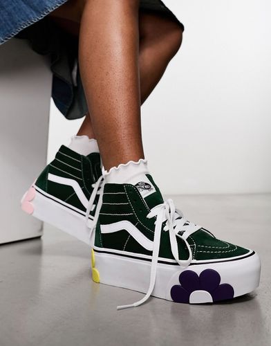 SK8-Hi Stackform - Sneakers alte verdi con fiori oversize e suola rialzata - Vans - Modalova