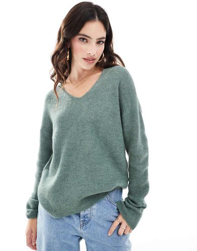 Maglione leggero mélange con scollo a V - Vero Moda - Modalova