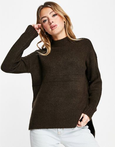 Maglione taglio lungo cioccolato - Vero Moda - Modalova