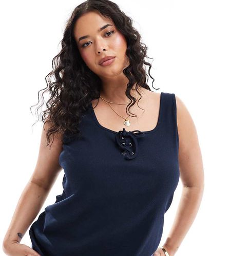 Top senza maniche in jersey con laccio sul davanti - Vero Moda Curve - Modalova