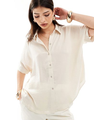 Camicia oversize testurizzata crema - Vero Moda - Modalova