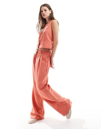 Pantaloni dad sartoriali terracotta in coordinato - Vero Moda - Modalova