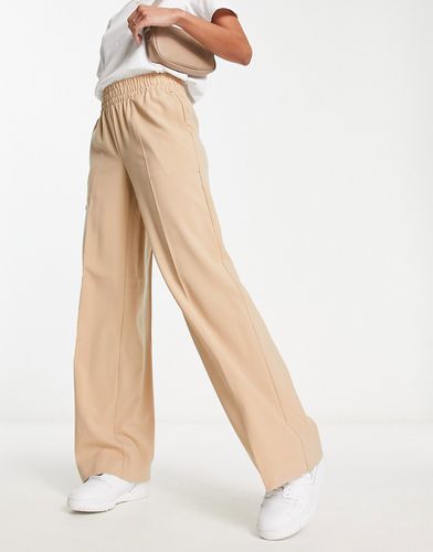 Stand Alone - Pantaloni color crema a fondo ampio con vita elasticizzata - Vero Moda - Modalova
