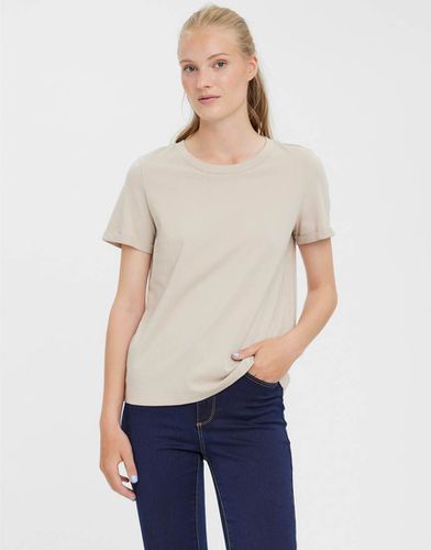 T-shirt color pietra - Vero Moda - Modalova