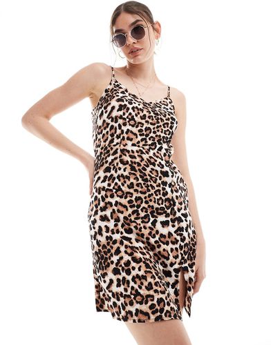 Vestito con spalline sottili e spacco leopardato - Vero Moda - Modalova