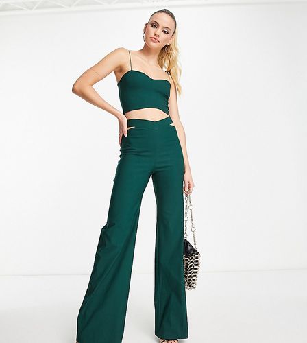 Pantaloni con cut-out in vita color bosco in coordinato - Vesper Tall - Modalova