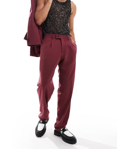 Pantaloni da abito bordeaux in coordinato - Viggo - Modalova