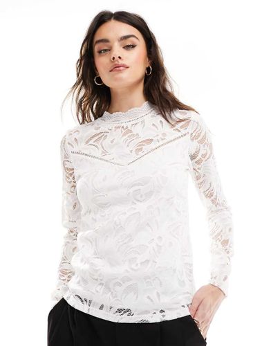 Top en dentelle à col montant - Vila - Modalova